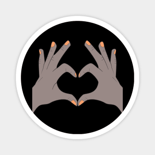 Hands Making Heart Shape Love Sign Language Valentine's Day Magnet